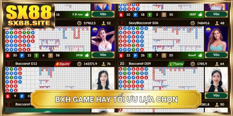 BXH game hay tối ưu lựa chọn