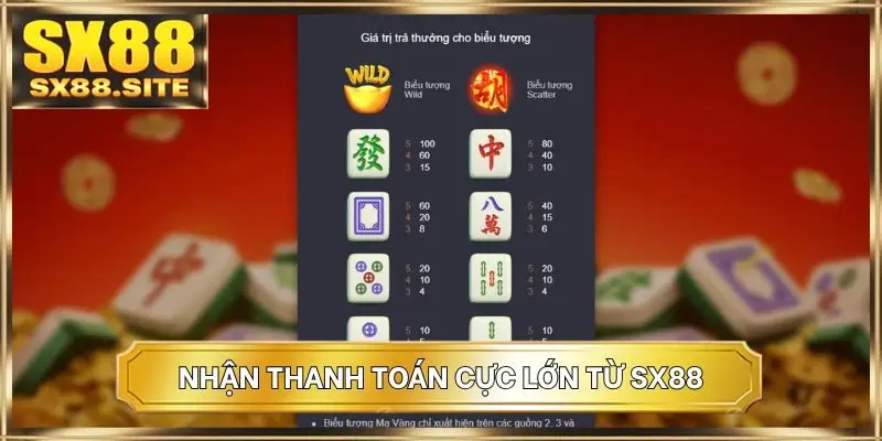 Nhận thanh toán cực lớn từ SX88