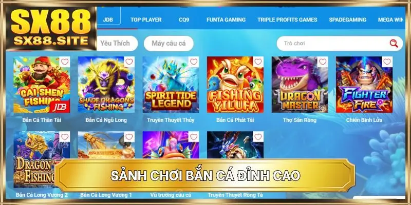 Sảnh chơi bắn cá đỉnh cao