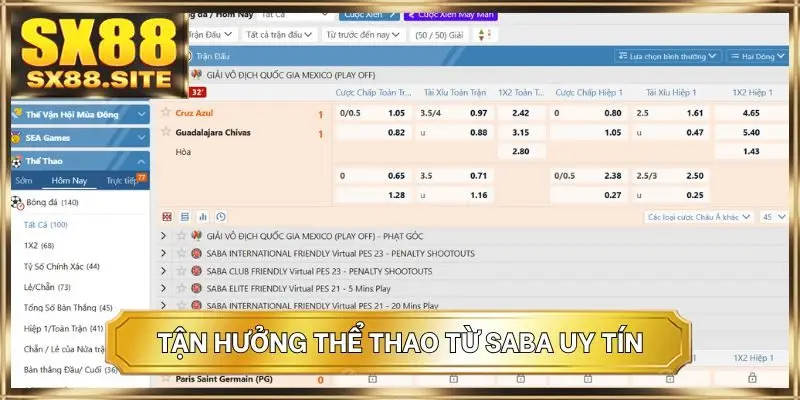 Tận hưởng thể thao từ Saba uy tín